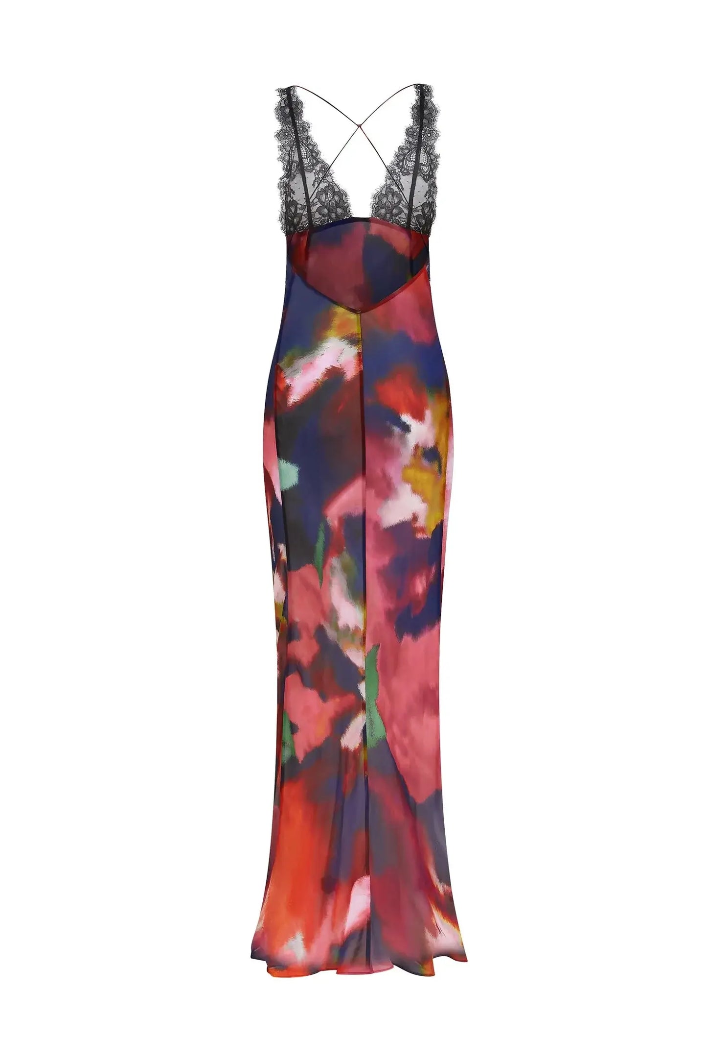 Elegant Sheer Floral Maxi Dress