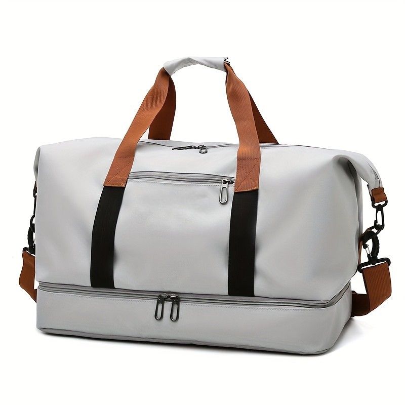 Multi-Pocket Casual Nylon Travel Tote Bag