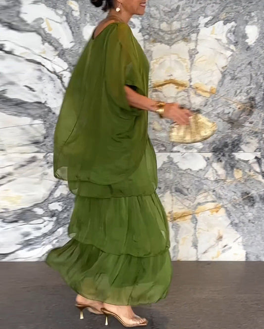 Chic Artistic Loose Maxi Dress - Effortless Elegance