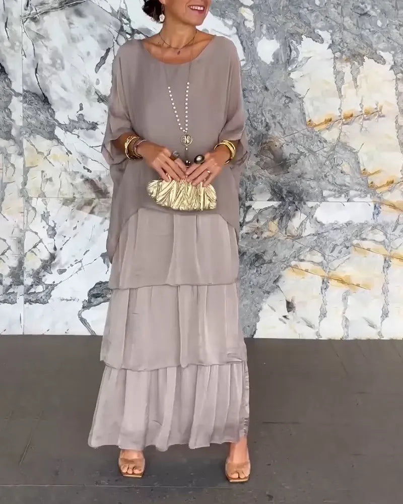 Chic Artistic Loose Maxi Dress - Effortless Elegance