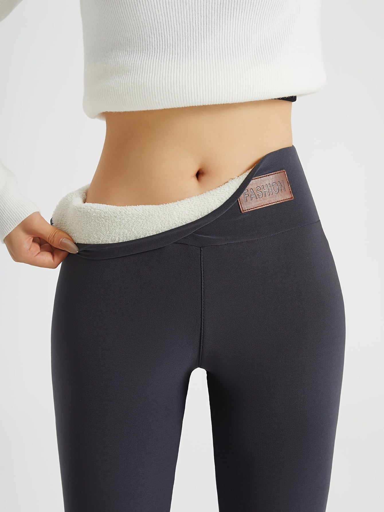 Women’s High Waist Fleece-Lined Sports Leggings