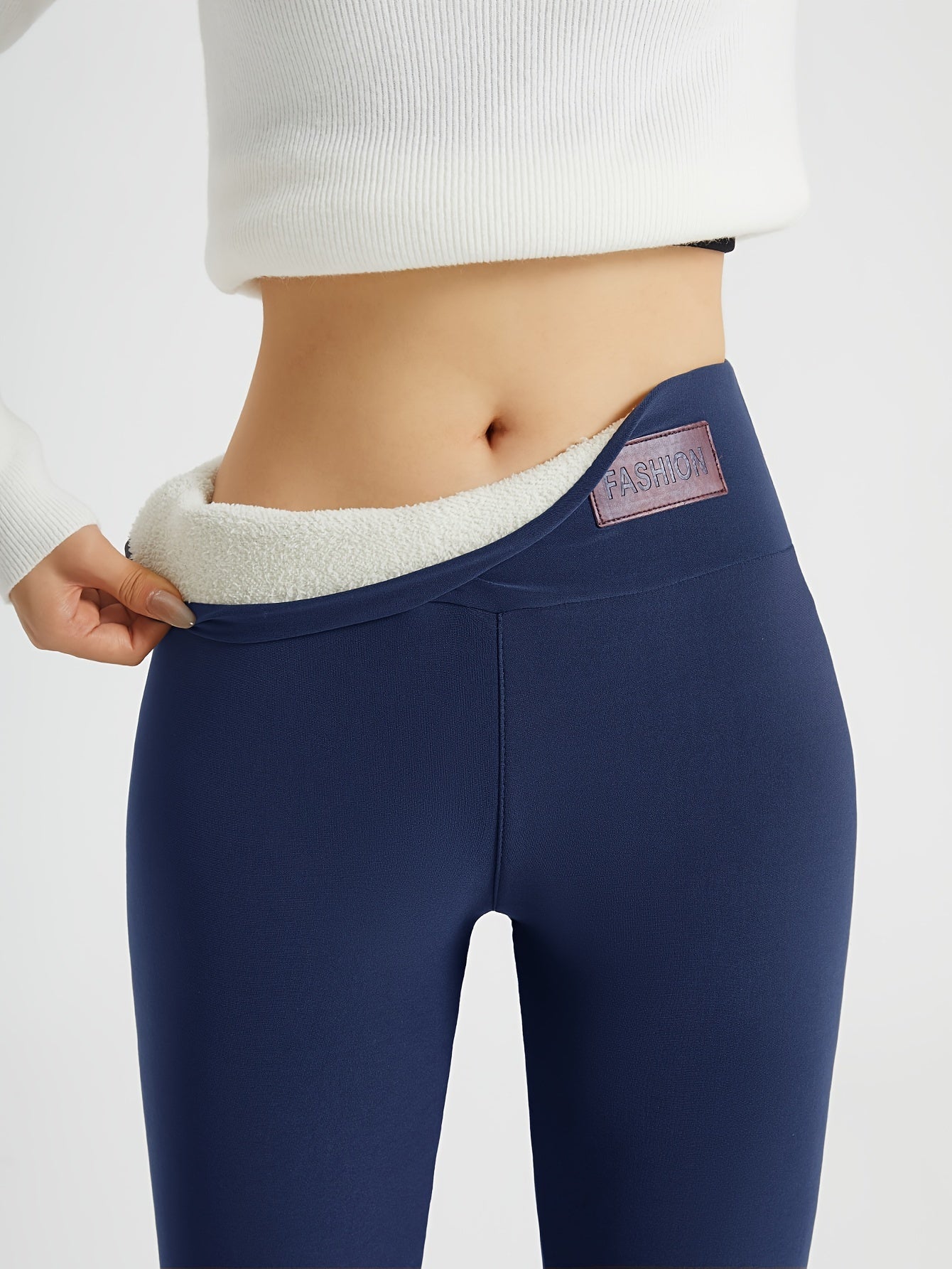 Women’s High Waist Fleece-Lined Sports Leggings