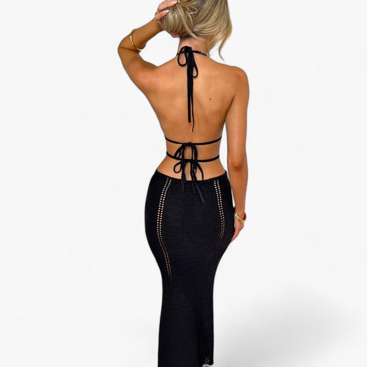 Elegant Long Crochet Dress for Summer