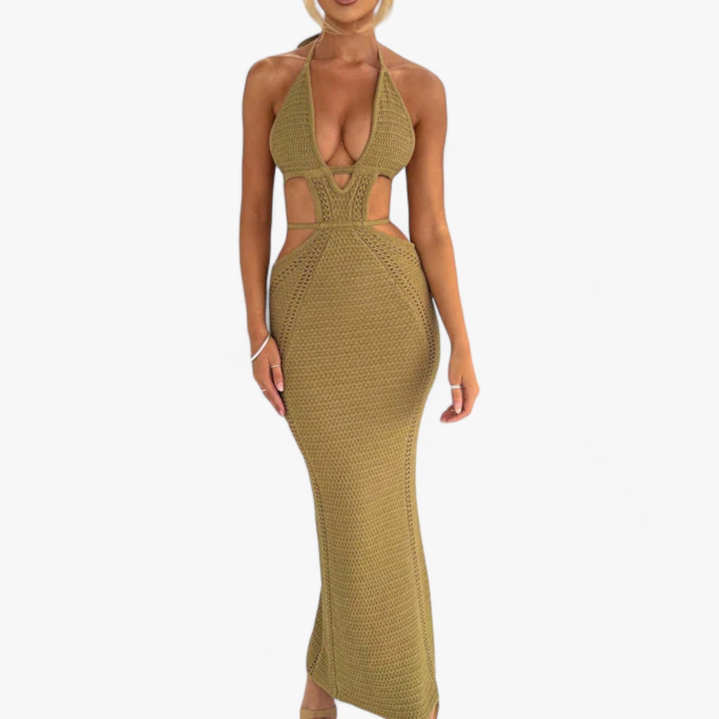 Elegant Long Crochet Dress for Summer