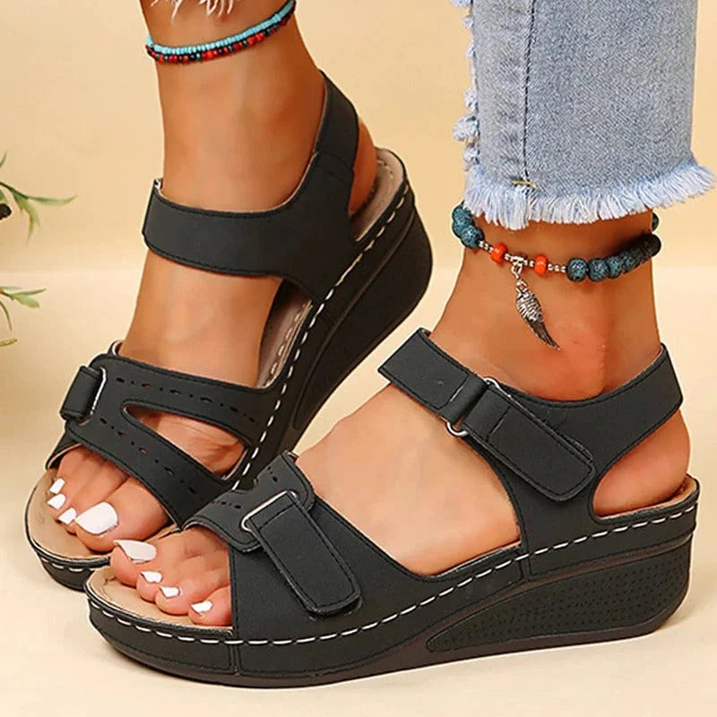 Women’s Adjustable Velcro Wedge Sandals