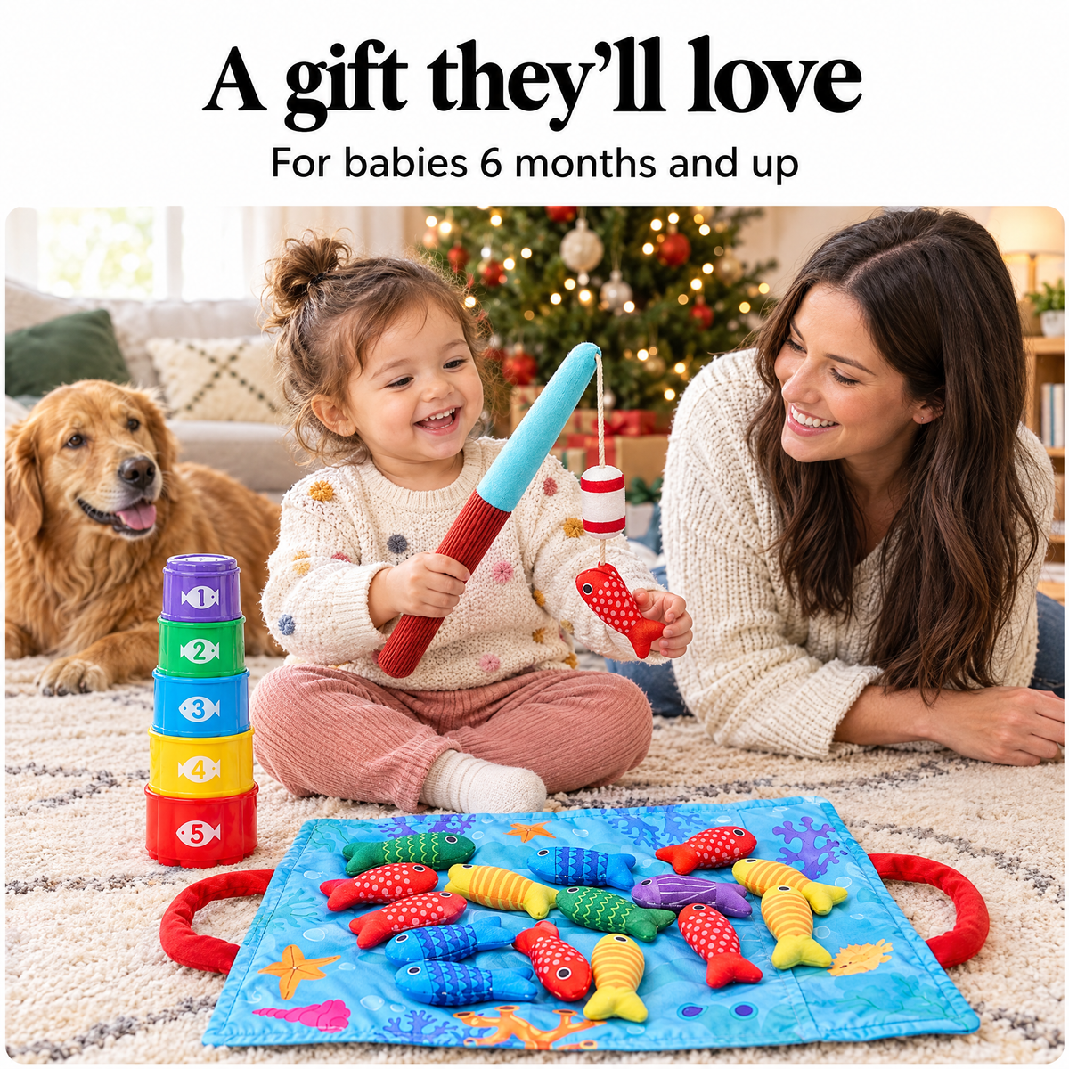Baby fishing game gift for babies 6 months and up