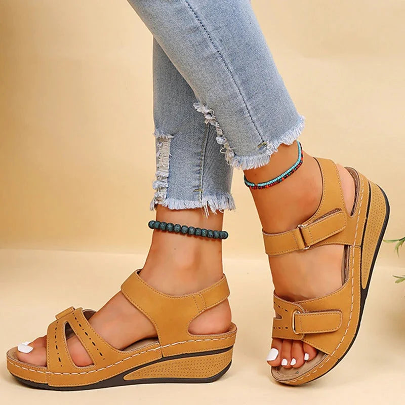 Women’s Adjustable Velcro Wedge Sandals