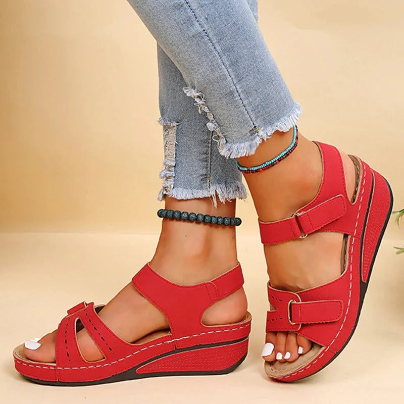 Women’s Adjustable Velcro Wedge Sandals