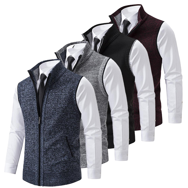 Men's Sleeveless Zip-Up Casual Vest