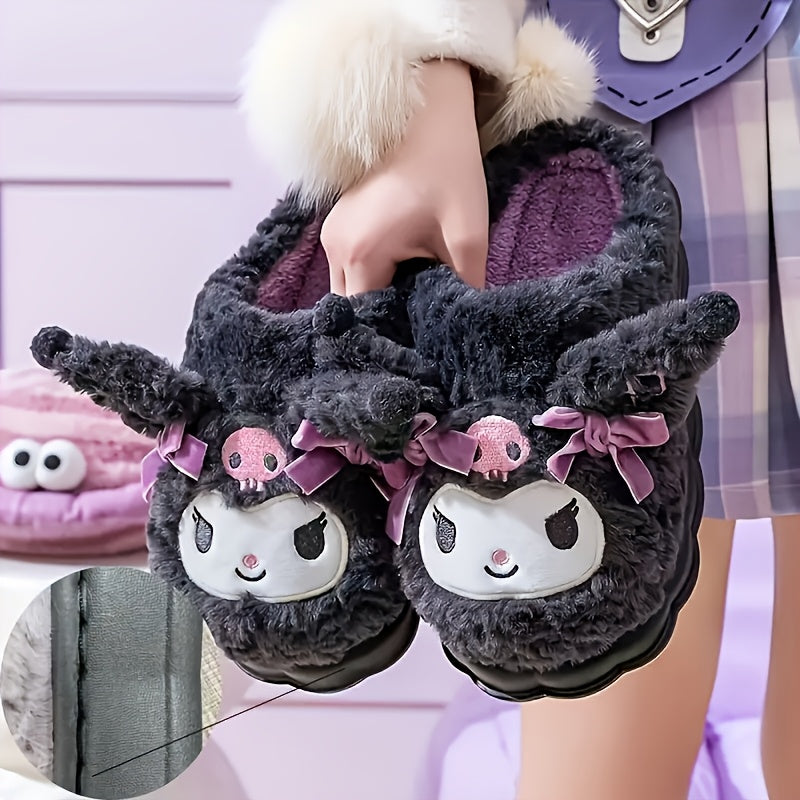 Indoor Character-Themed Plush Slippers