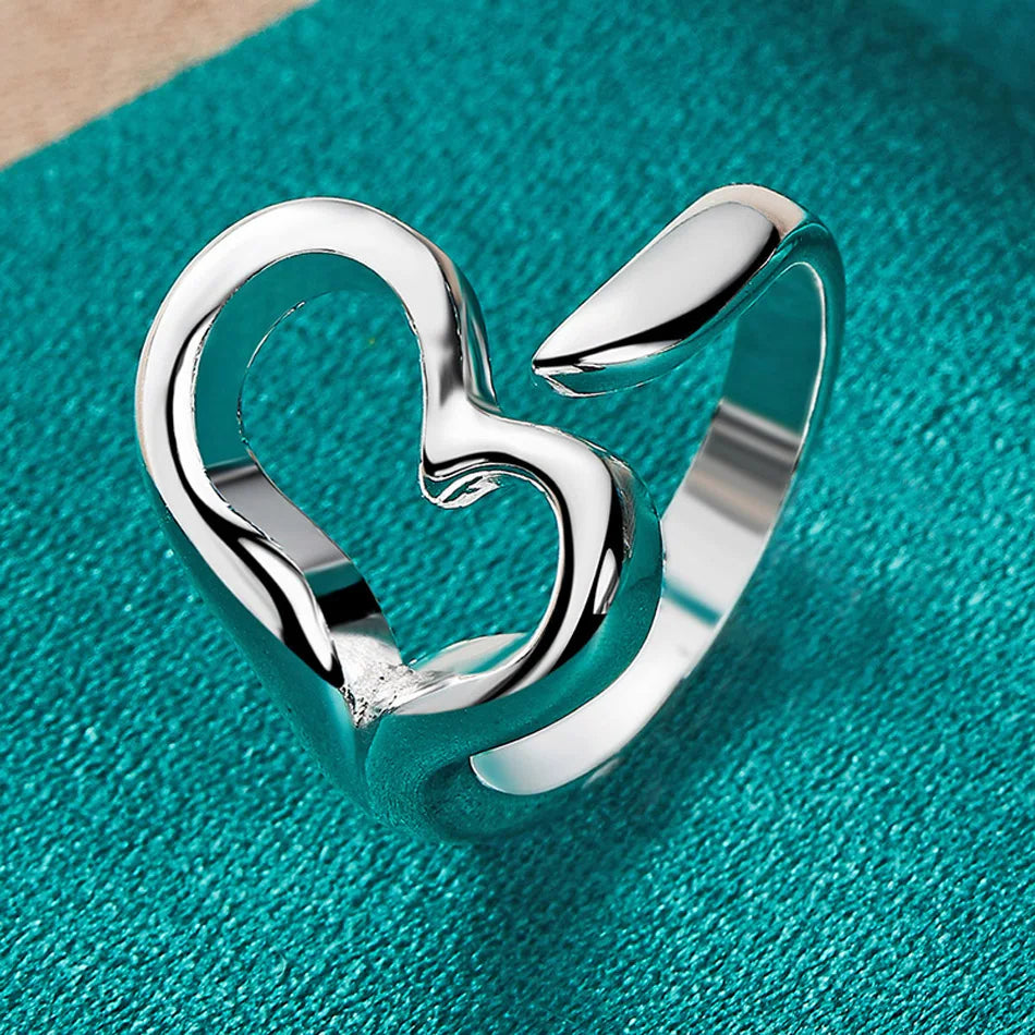 925 Sterling Silver Infinity Heart Ring
