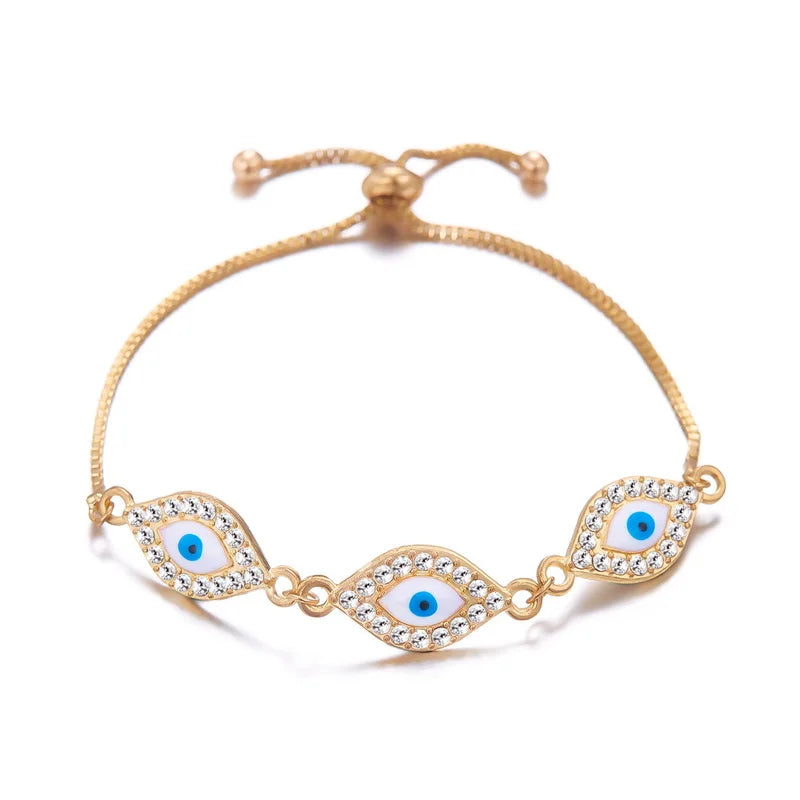 Zircon Blue Crystal Evil Eye Bracelet