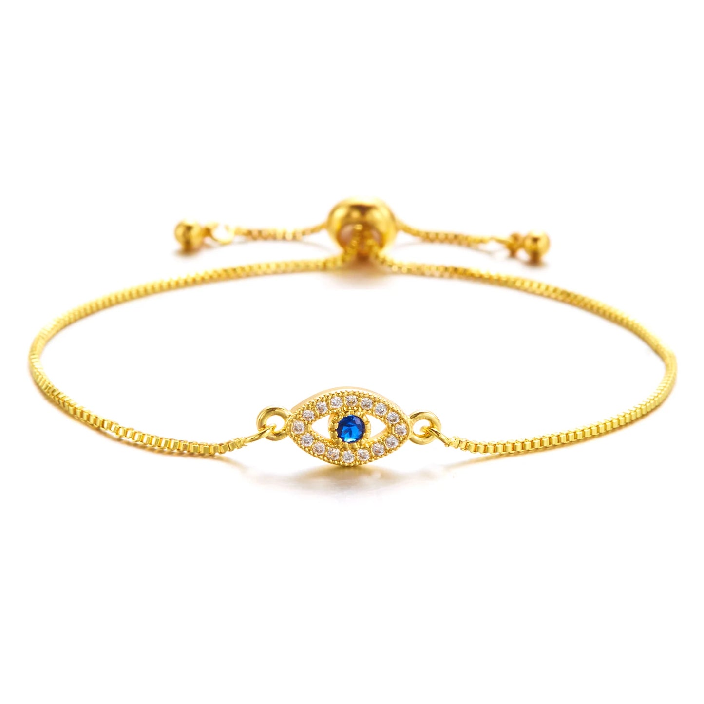 Zircon Blue Crystal Evil Eye Bracelet