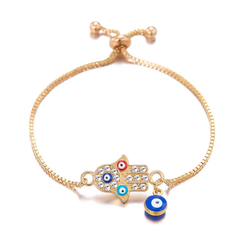 Zircon Blue Crystal Evil Eye Bracelet