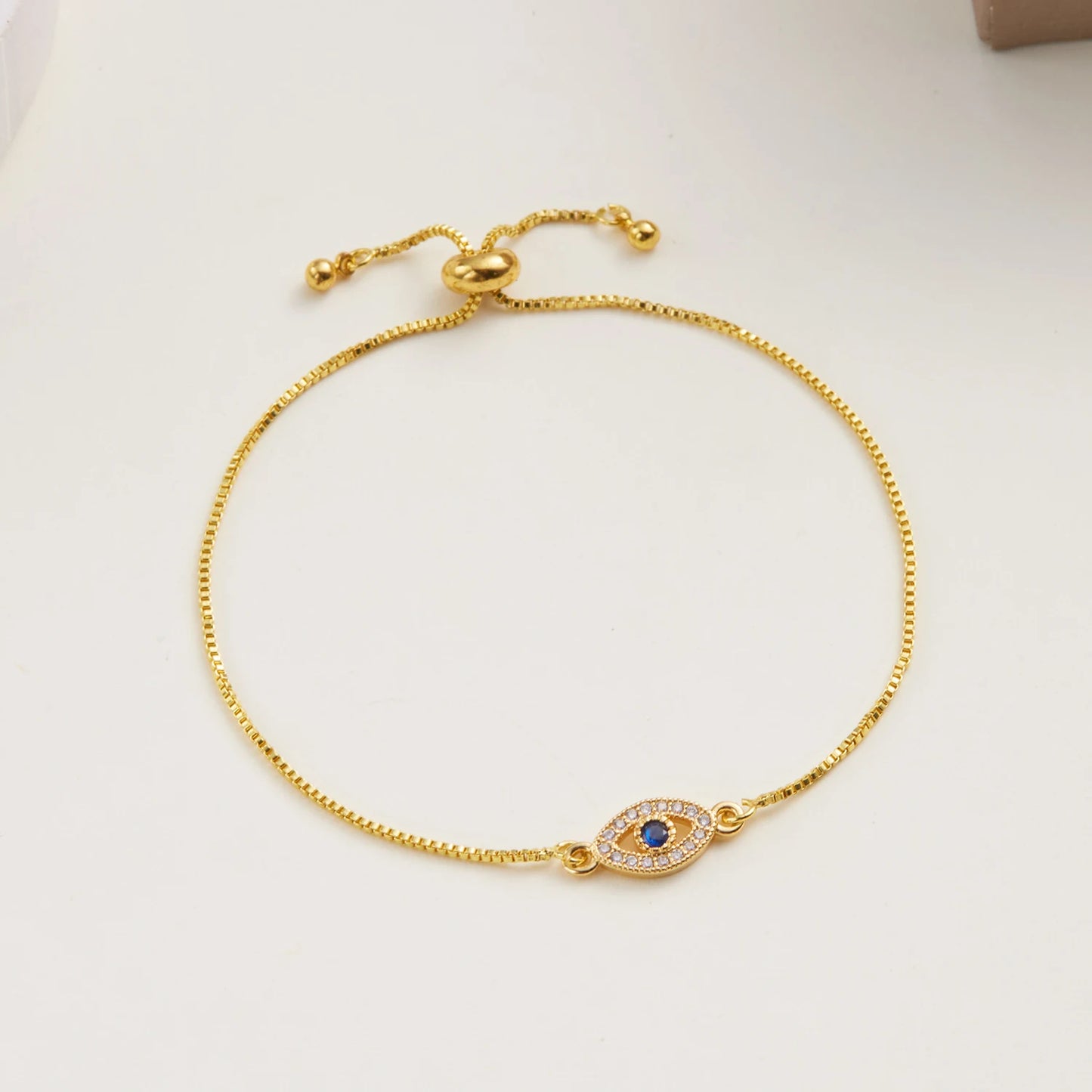 Zircon Blue Crystal Evil Eye Bracelet