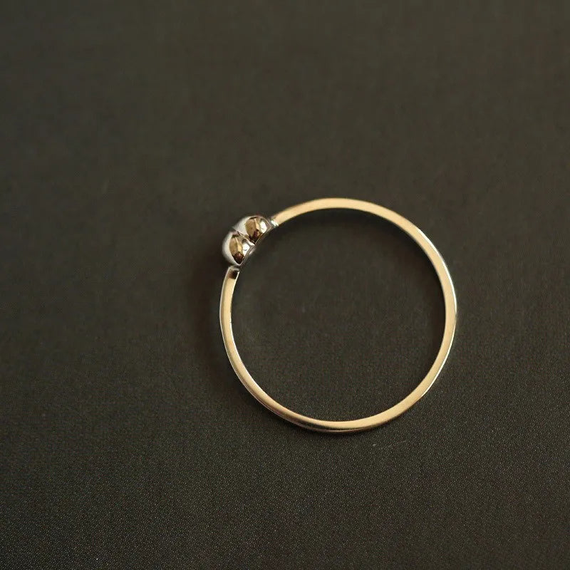 Sterling Silver 14K Gold Heart Ring