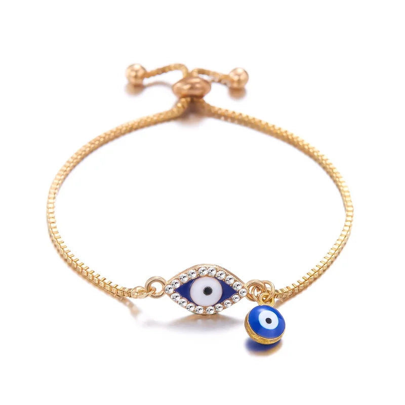 Zircon Blue Crystal Evil Eye Bracelet