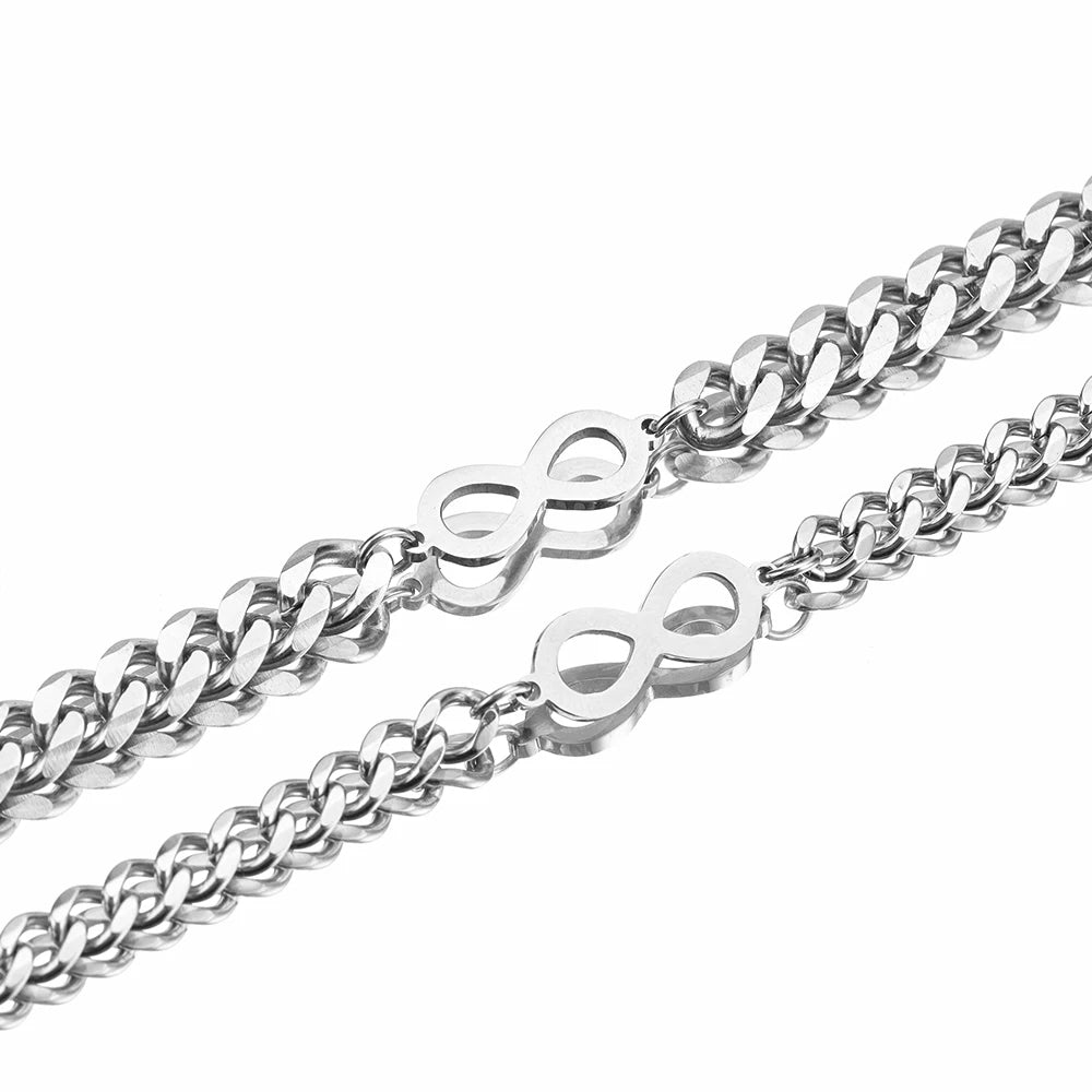 Eternal Bond Cuban Chain Infinity Bracelet