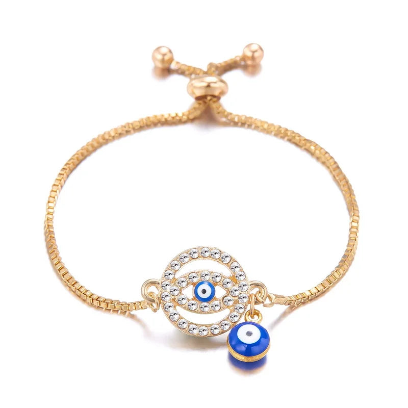 Zircon Blue Crystal Evil Eye Bracelet