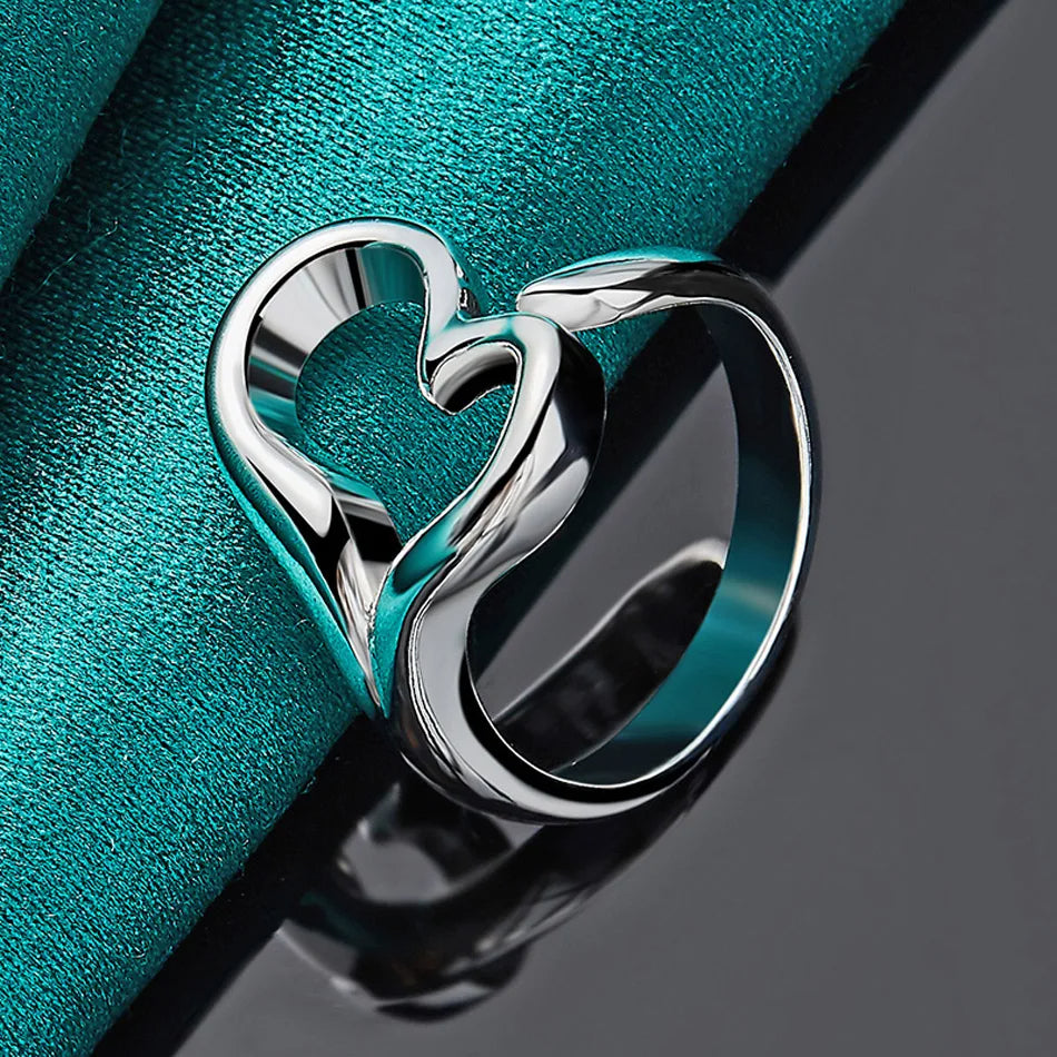925 Sterling Silver Infinity Heart Ring