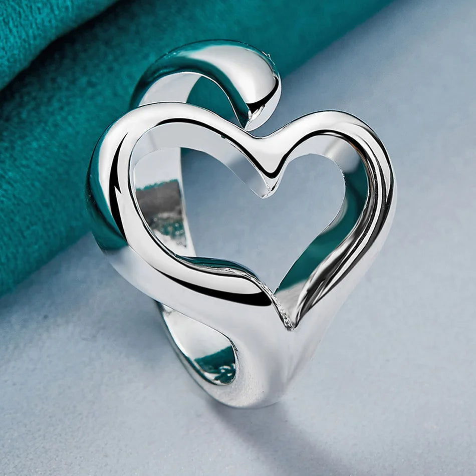 925 Sterling Silver Infinity Heart Ring