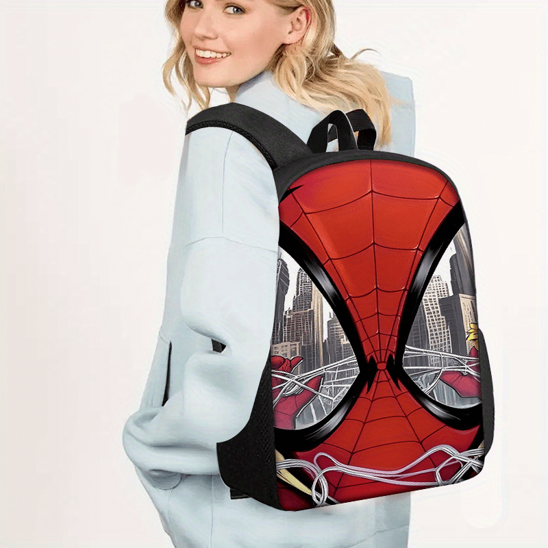 3-Piece Backpack Set with Red Web Design