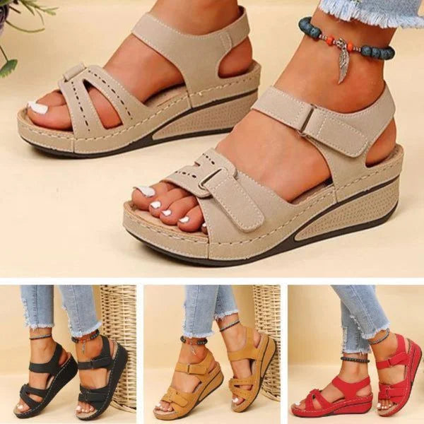 Women’s Adjustable Velcro Wedge Sandals