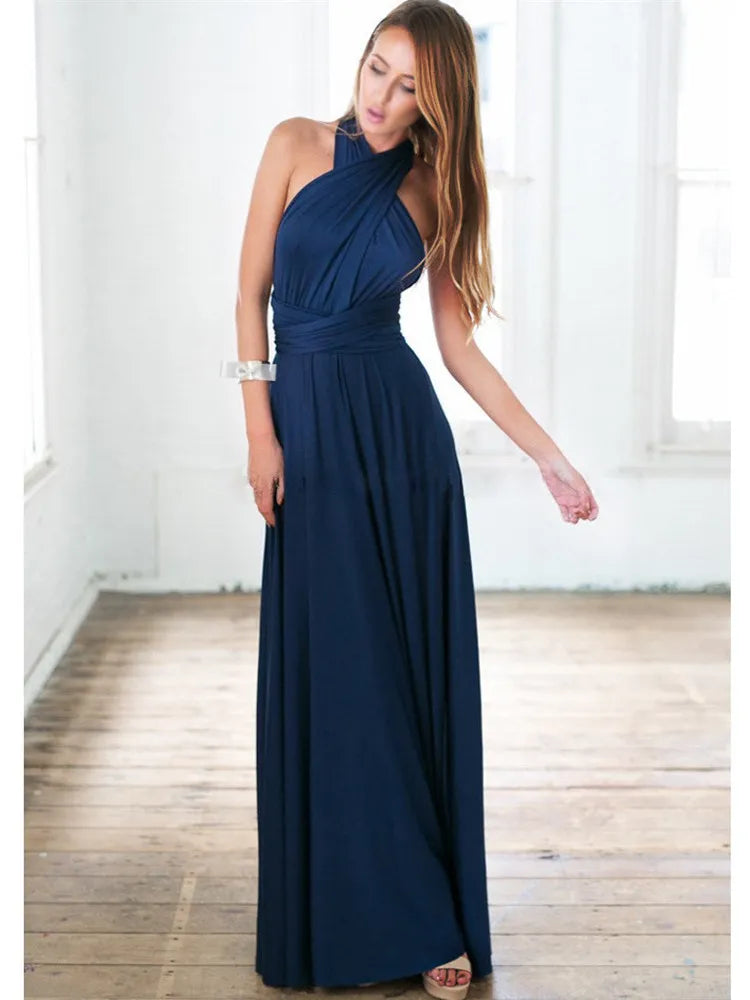 Chic Long Red Boho Dress for Women