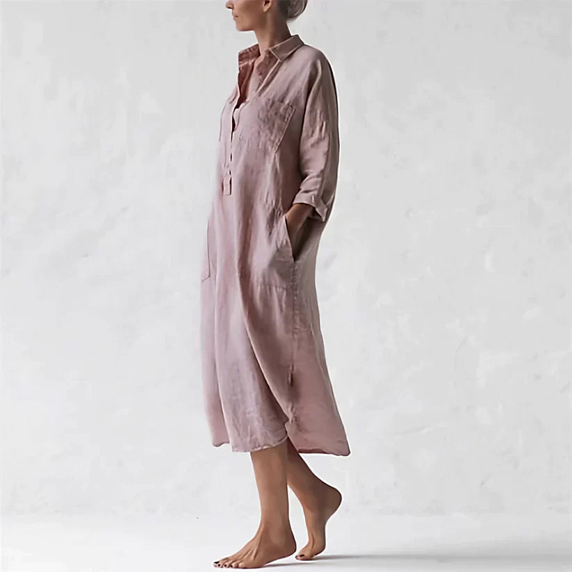 Chic Flowy Pink Summer Dress