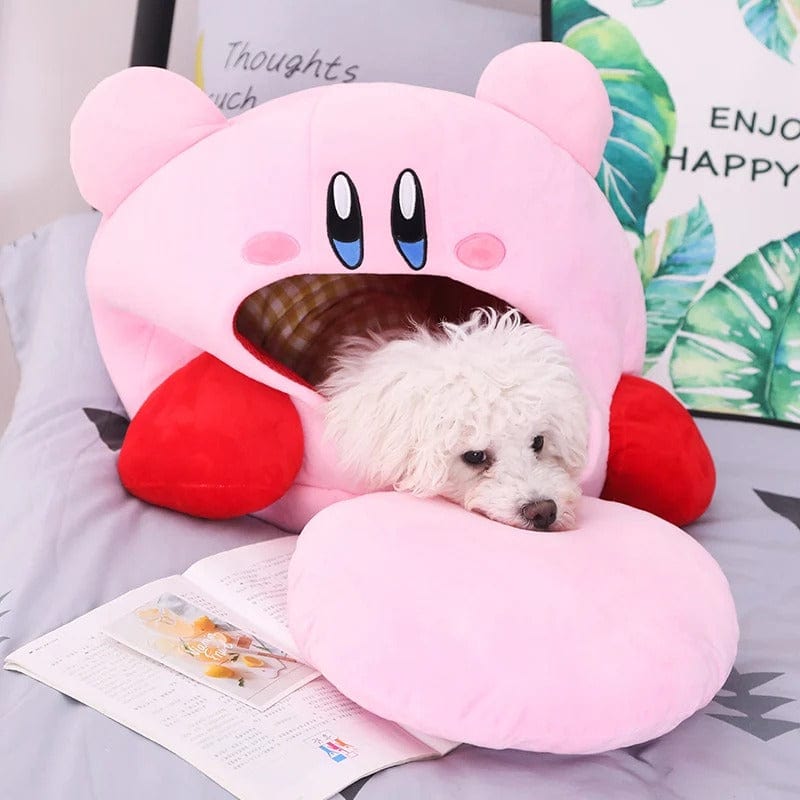 Pink Plush Pet Bed – Character-Inspired Design for Small to Medium Pets