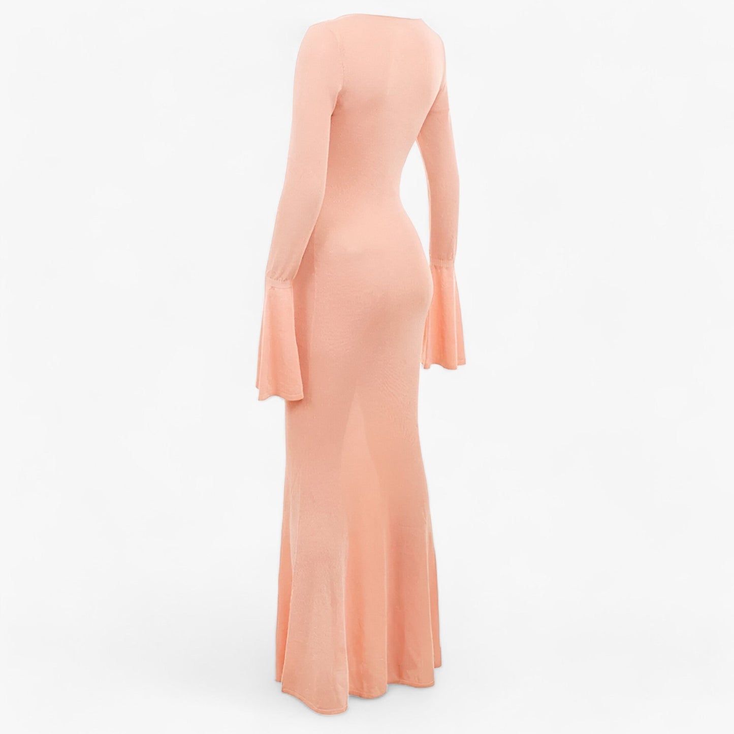 Seductive Orange Bodycon Maxi Dress