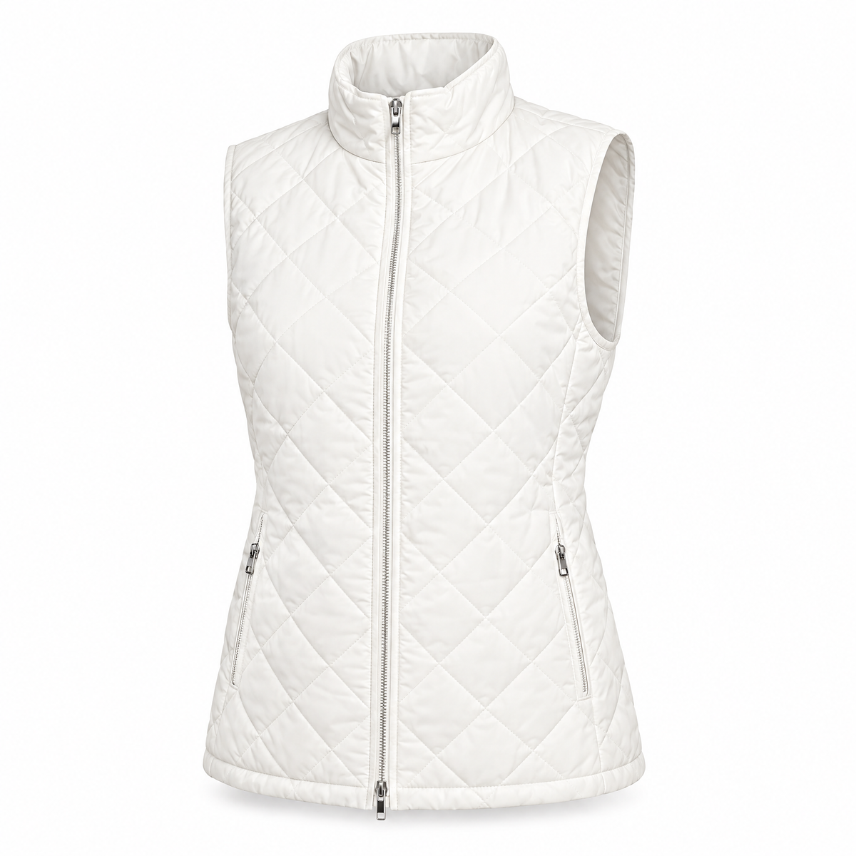 Quilted vest for women – white