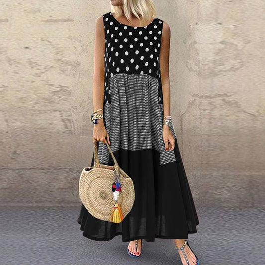 Multi-Pattern Maxi Dress: Effortless Summer Style