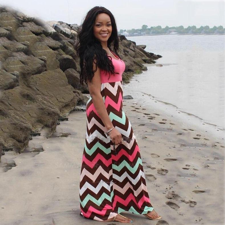 Chic Geometric Maxi Dress for Summer