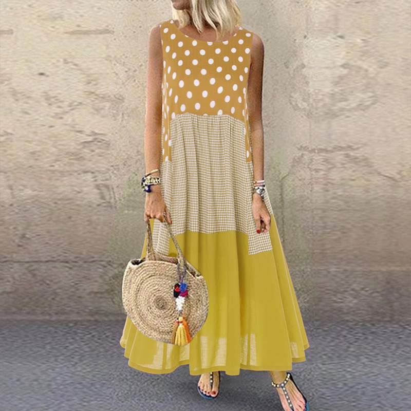Multi-Pattern Maxi Dress: Effortless Summer Style