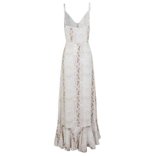 Chic Snake Skin Maxi Dress with Slit