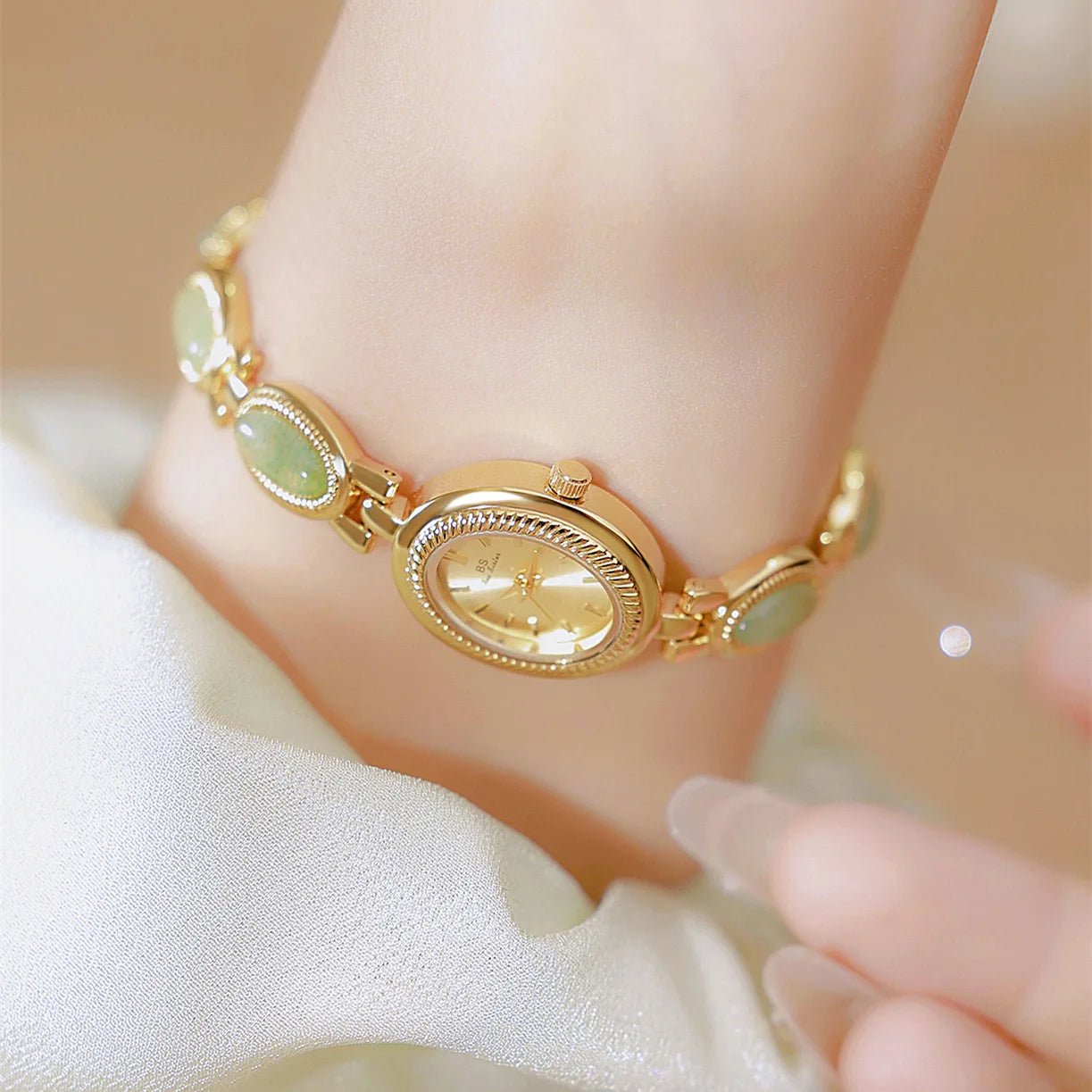 Jade Vintage Gold Watch