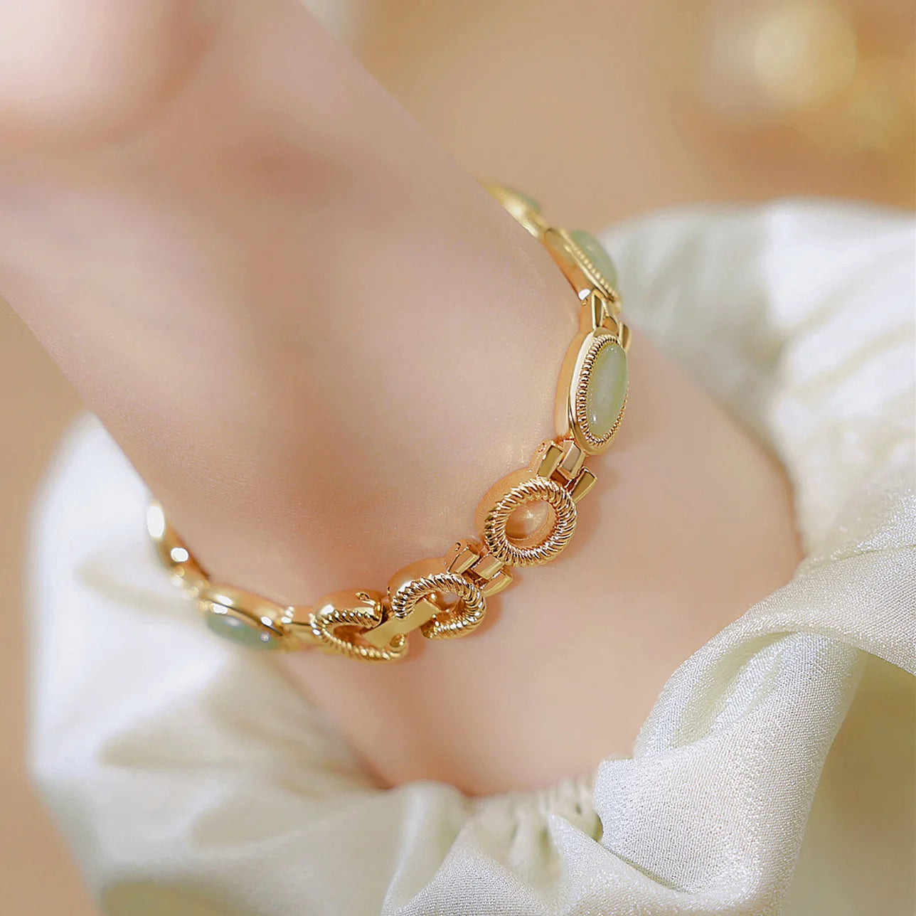 Jade Vintage Gold Watch