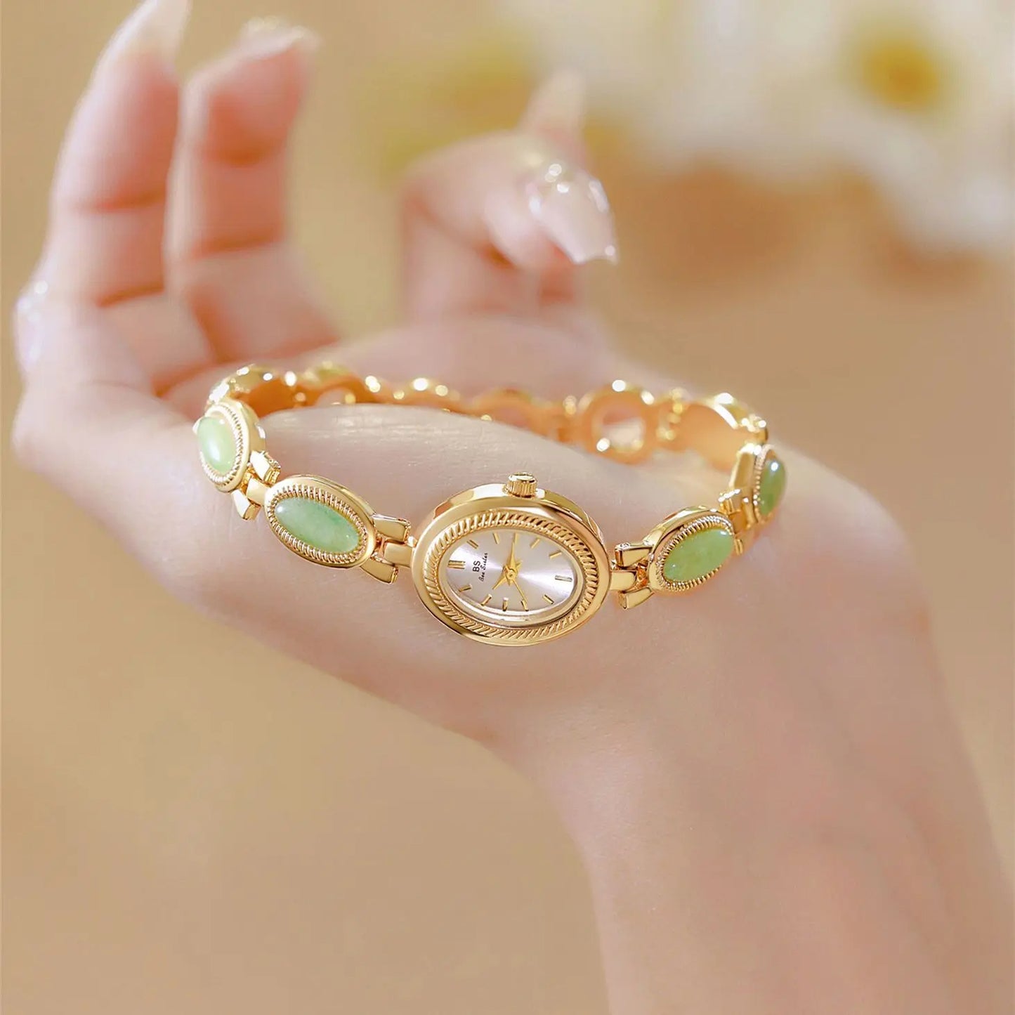 Jade Vintage Gold Watch