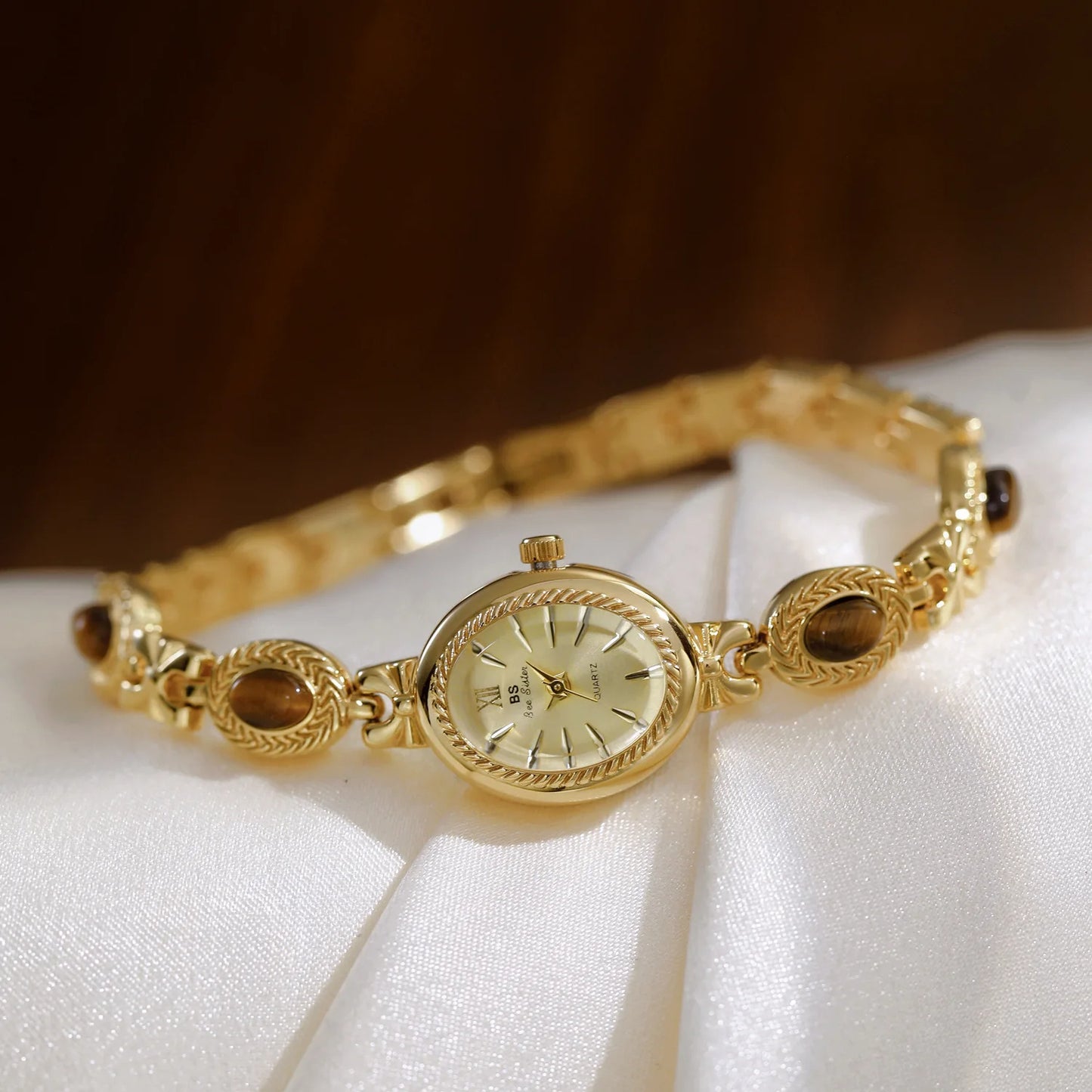 Amber Vintage Gold Watch