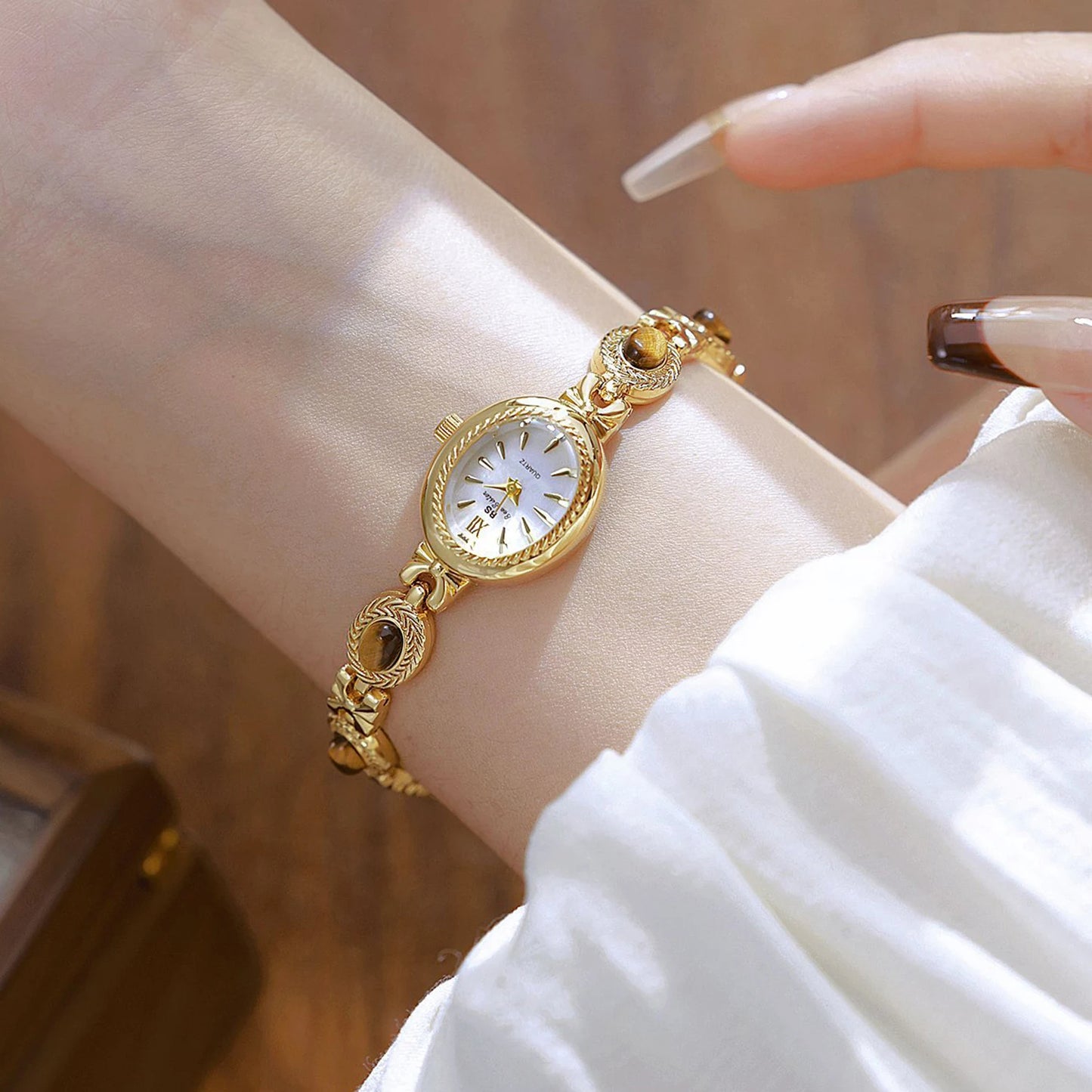 Amber Vintage Gold Watch