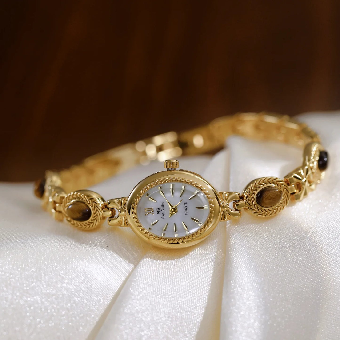 Amber Vintage Gold Watch