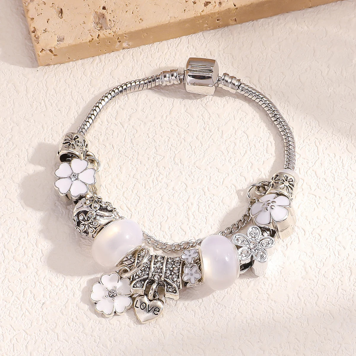 Peach Blossom Charm Bracelet