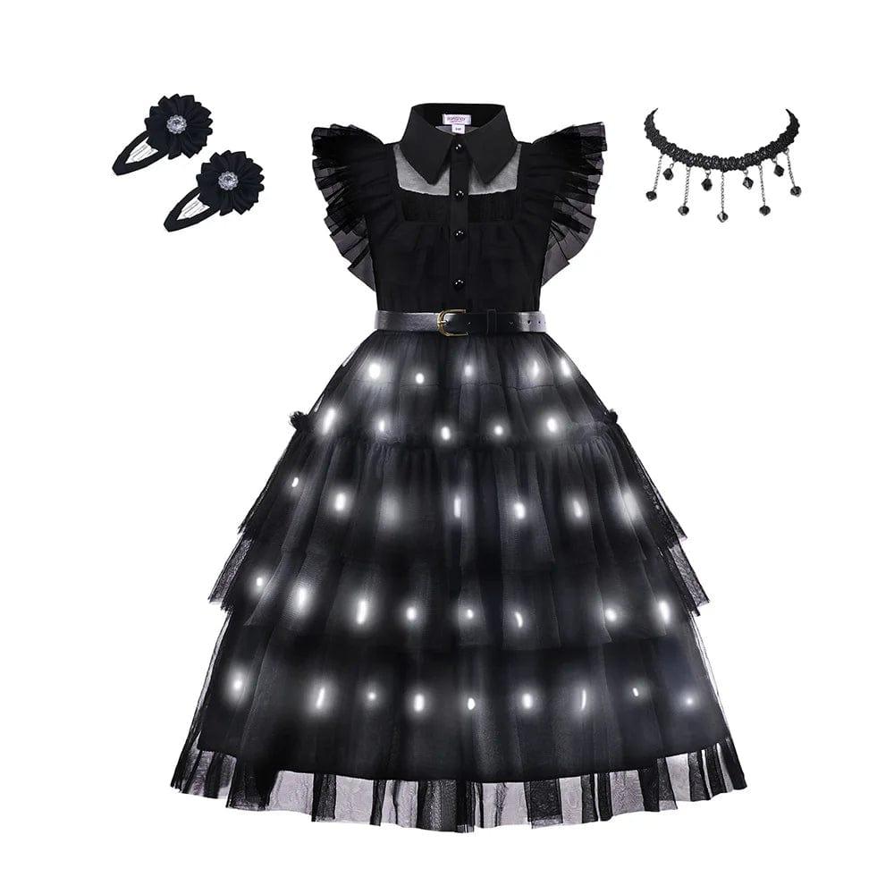 Kids’ Gothic-Inspired LED Costume Dress