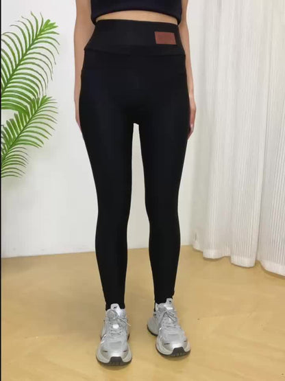 Women’s High Waist Fleece-Lined Sports Leggings