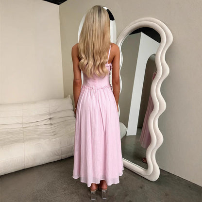 Suspender Skirt with Ruffle Detail