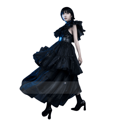 Black Layered Gothic Costume Dress