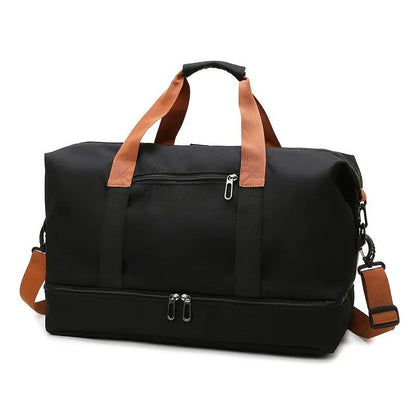 Multi-Pocket Casual Nylon Travel Tote Bag