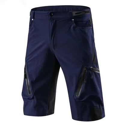 Men’s Mountain Bike Shorts with Zippered Pockets and Adjustable Waist