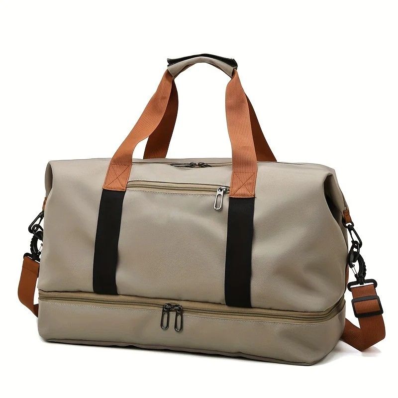 Multi-Pocket Casual Nylon Travel Tote Bag